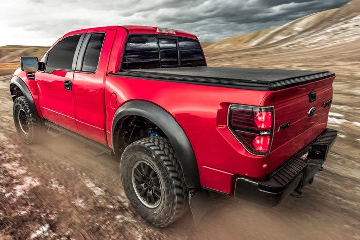 Lo Pro tonneau cover on a red truck
